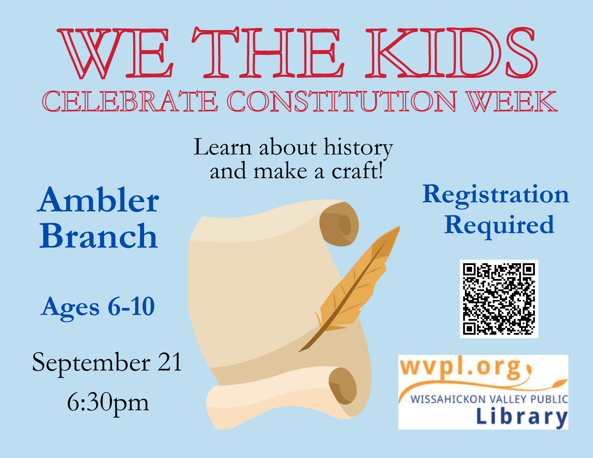 We the Kids: Constitution Week! Learn about history and make a craft.