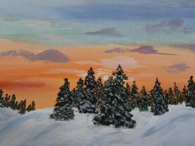 winter landscape painting class